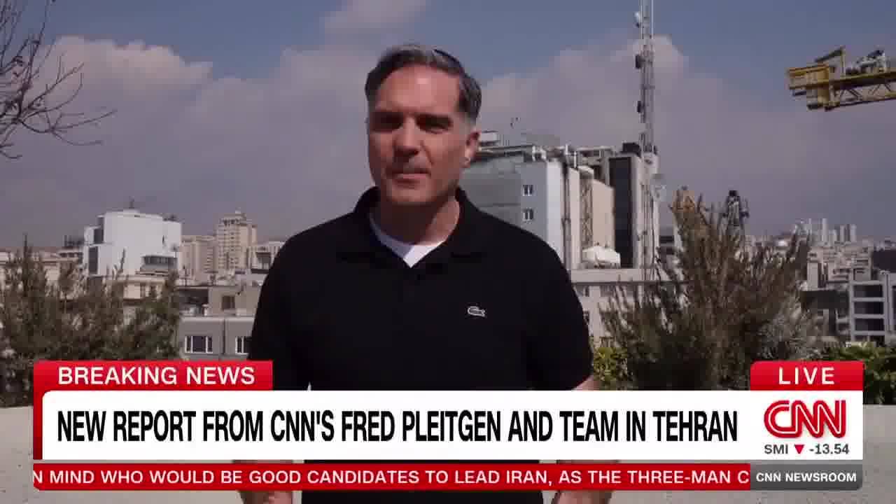 A CNN team of @fpleitgenCNN and @claudiaotto have arrived in Tehran, where heavy airstrikes struck just before dawn. The team heard jets and saw thick billowing smoke. His first report from the capital