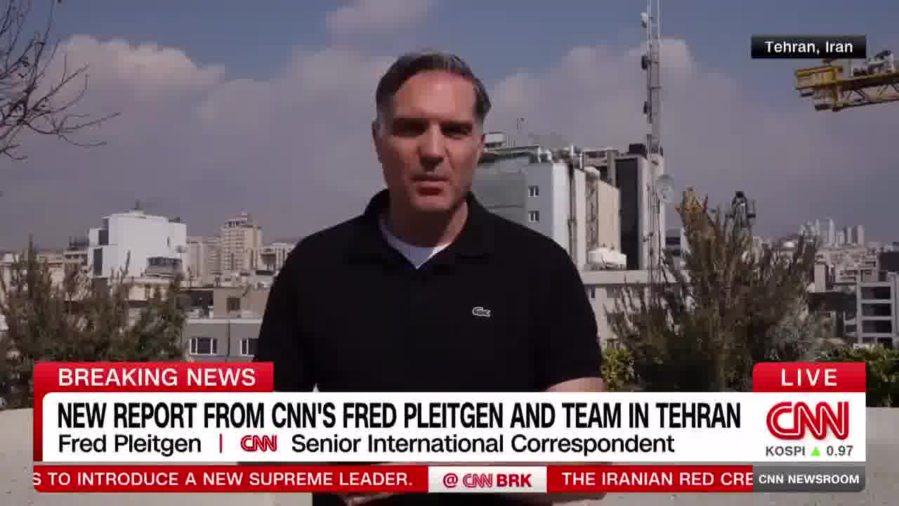 A CNN team of @fpleitgenCNN and @claudiaotto have arrived in Tehran, where heavy airstrikes struck just before dawn. The team heard jets and saw thick billowing smoke. His first report from the capital
