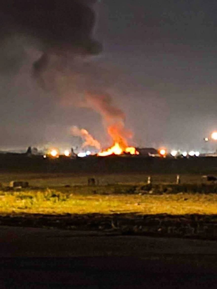 Iranian drones and rockets reportedly hit U.S. military's Victoria Base (Camp Victory) near Baghdad International Airport, triggering air defenses and causing fires