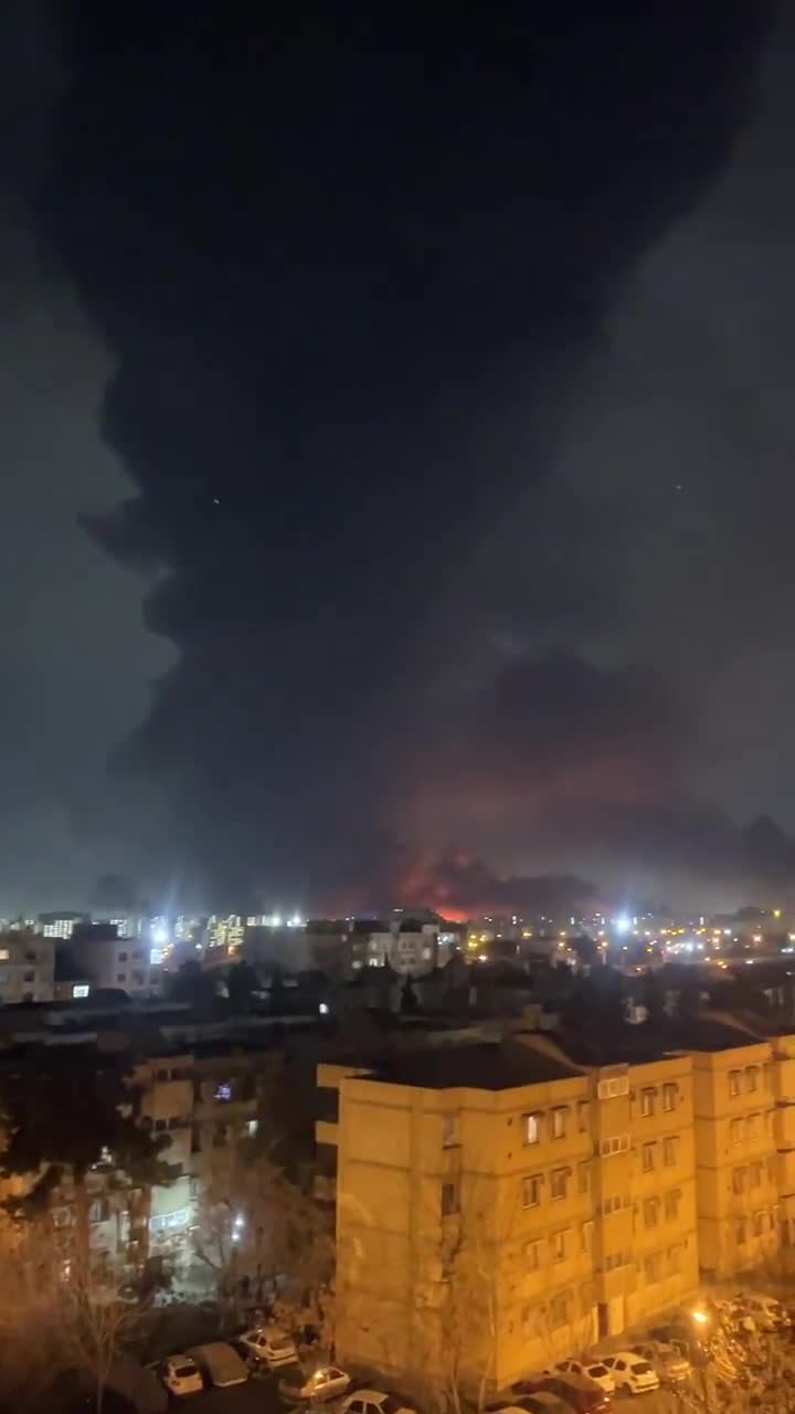 'Explosions in West Tehran' Video received: Mehrabad side