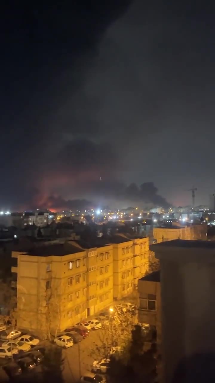 'Explosions in West Tehran' Video received: Mehrabad side