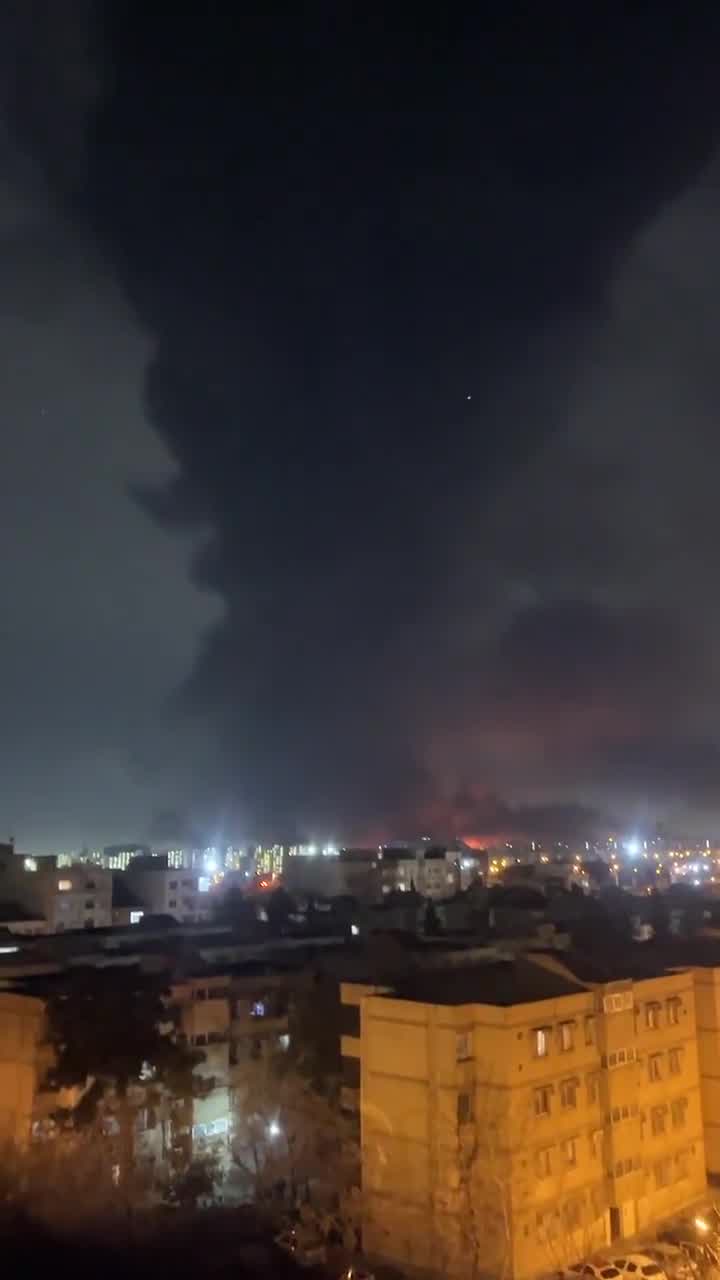 'Explosions in West Tehran' Video received: Mehrabad side