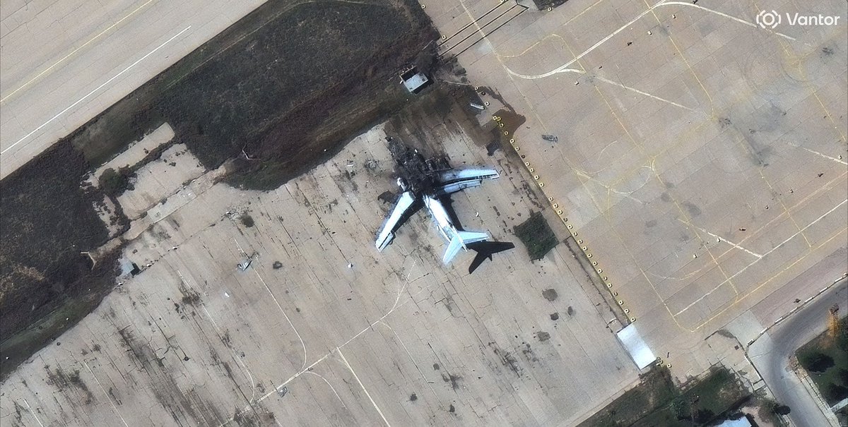 At Shahid Dastgheib International Airport in Shiraz, which also hosts an air base: 1 x destroyed Il-76;2 x destroyed C-130s;2 x destroyed Su-22s
