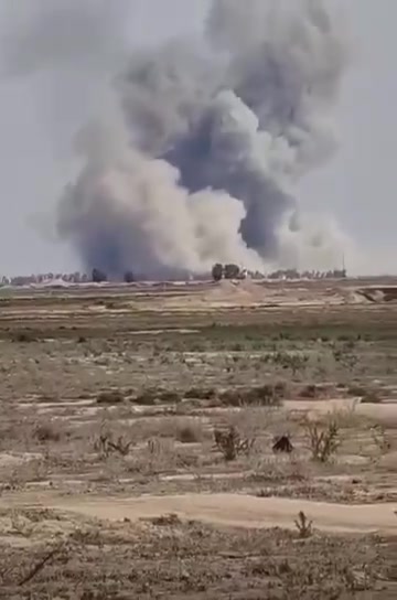 Purported aftermath of a U.S. or Israeli airstrike in Mehran, Iran, adjacent to the Iraqi border
