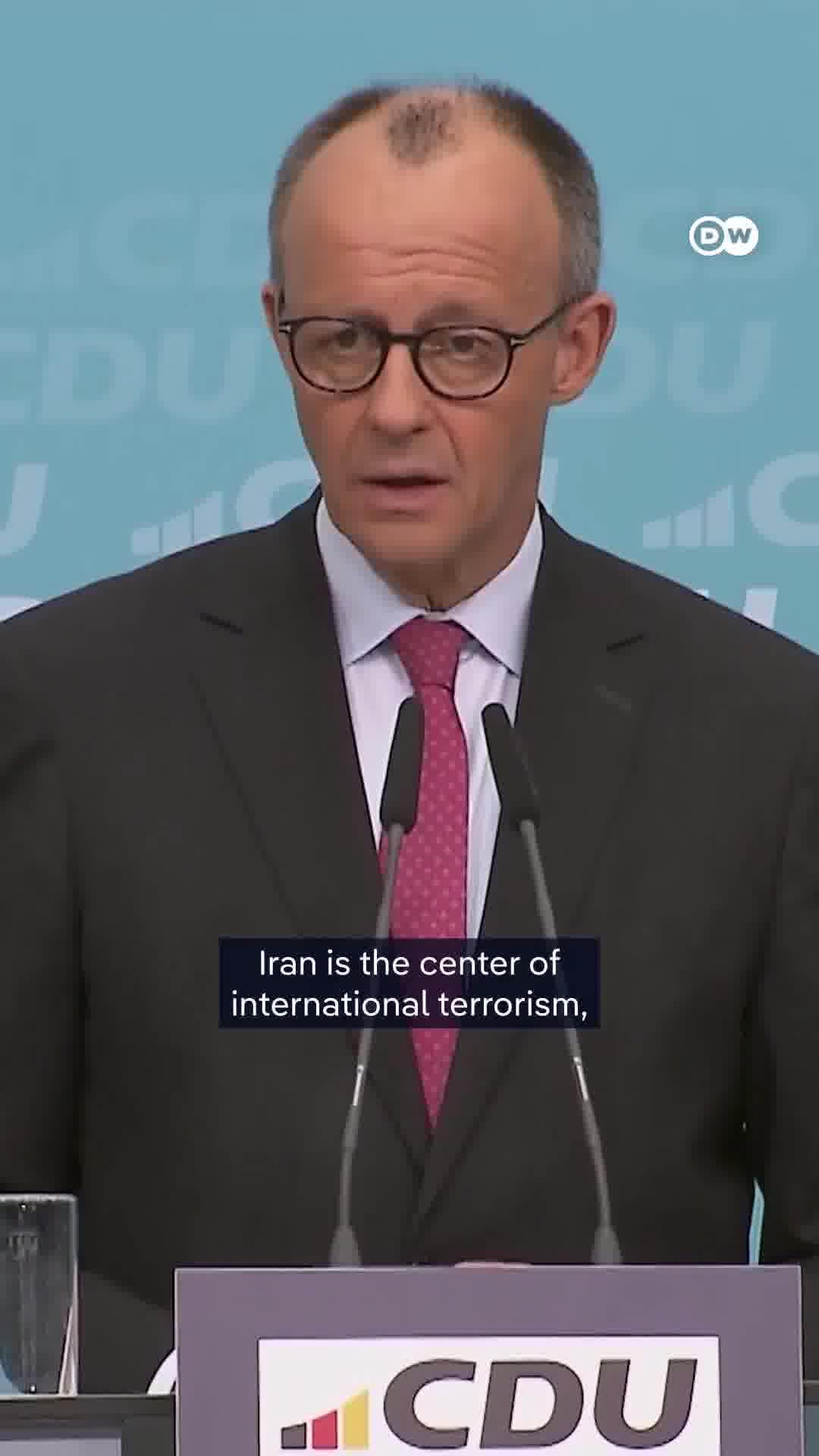 German Chancellor Merz on Iran: Iran is the center of international terrorism, and this center must be shut down. The Americans and Israelis are doing that in their own way