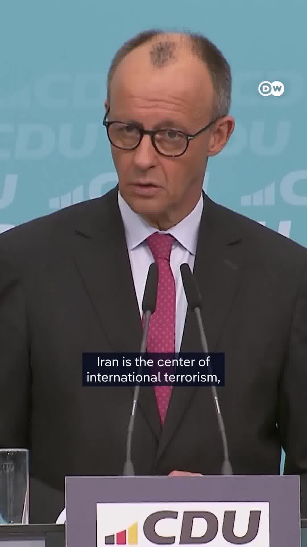 German Chancellor Merz on Iran: Iran is the center of international terrorism, and this center must be shut down. The Americans and Israelis are doing that in their own way