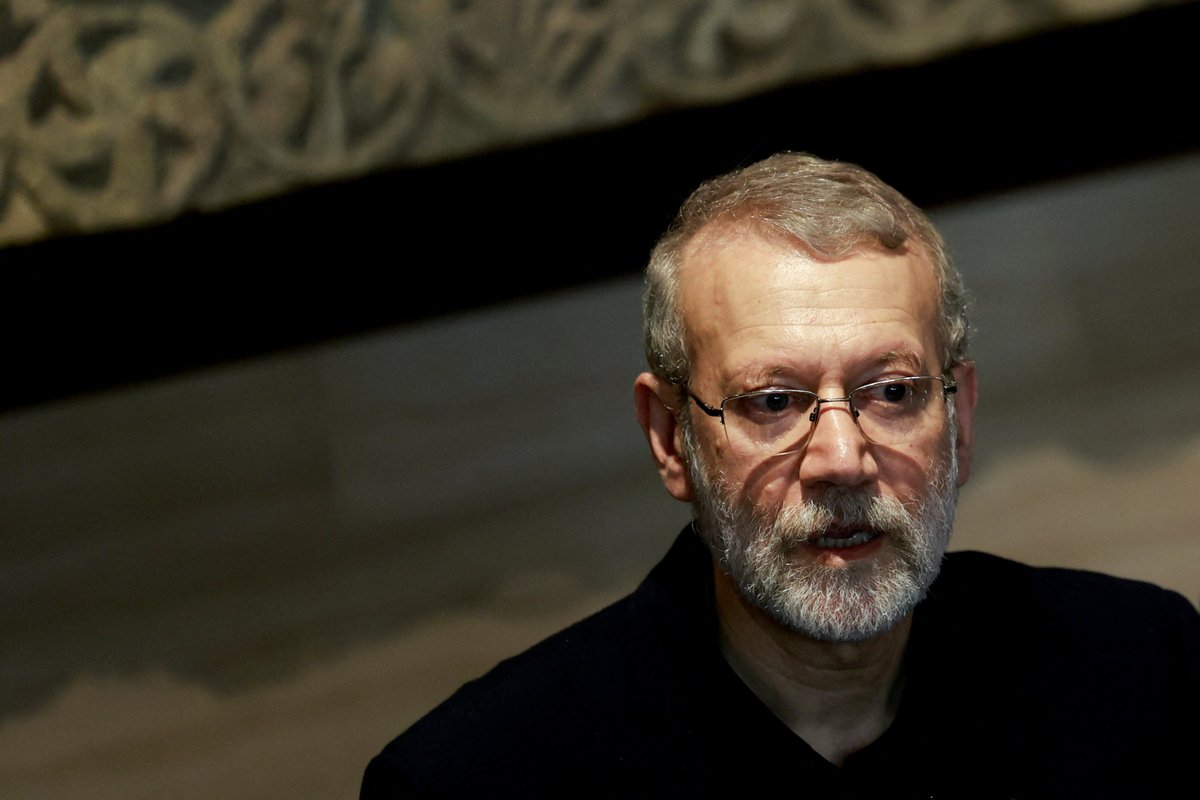 Iran’s security chief Ali Larijani dismisses threats by US President Trump to hit country harder if flow of oil stops through Strait of Hormuz, saying “Iran is not afraid of your empty threats