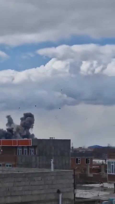 A series of airstrikes targeted regime police headquarters and other law enforcement facilities in Bonab, northwestern Iran, earlier today