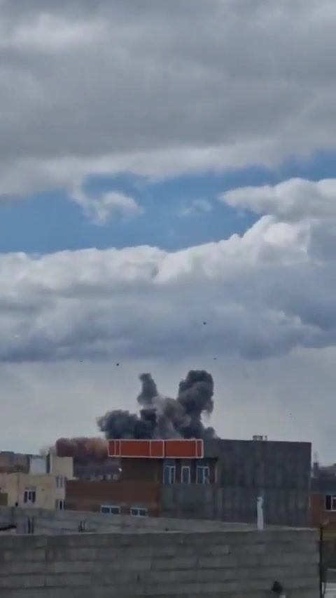 A series of airstrikes targeted regime police headquarters and other law enforcement facilities in Bonab, northwestern Iran, earlier today