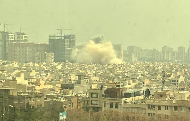 Airstrike in Chitgar, Western Tehran Near Kaj street
