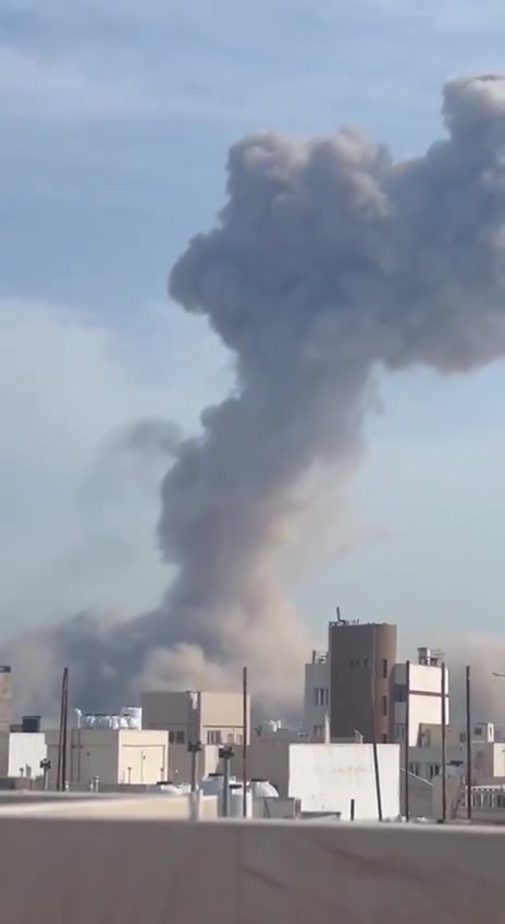 Footage reportedly shows the aftermath of a US-Israeli airstrike on the port city of Bushehr, the capital of Iran's Bushehr Province