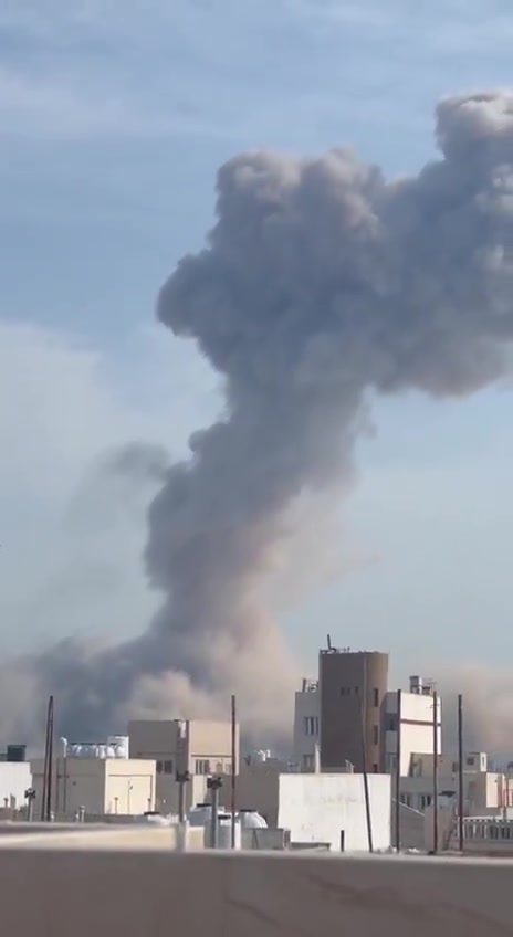 Footage reportedly shows the aftermath of a US-Israeli airstrike on the port city of Bushehr, the capital of Iran's Bushehr Province