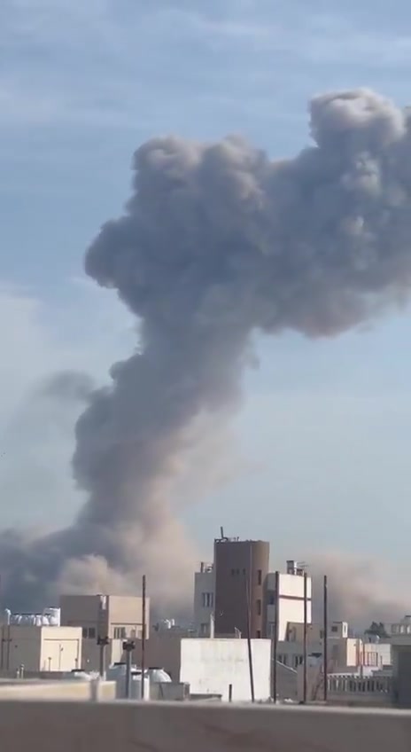 Footage reportedly shows the aftermath of a US-Israeli airstrike on the port city of Bushehr, the capital of Iran's Bushehr Province