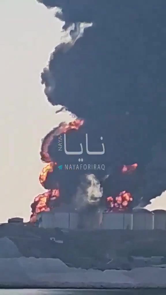 Oil storage facilities at Oman’s Salalah port were struck. Oman TV reported that drones hit fuel tanks at the port