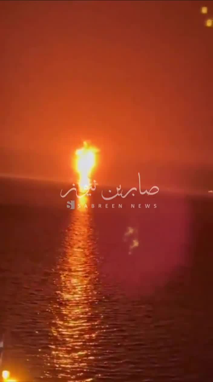 Reports that an oil tanker was hit in the northern Persian Gulf tonight, Iraqi media reports a massive tower of flame off the Iraqi coast