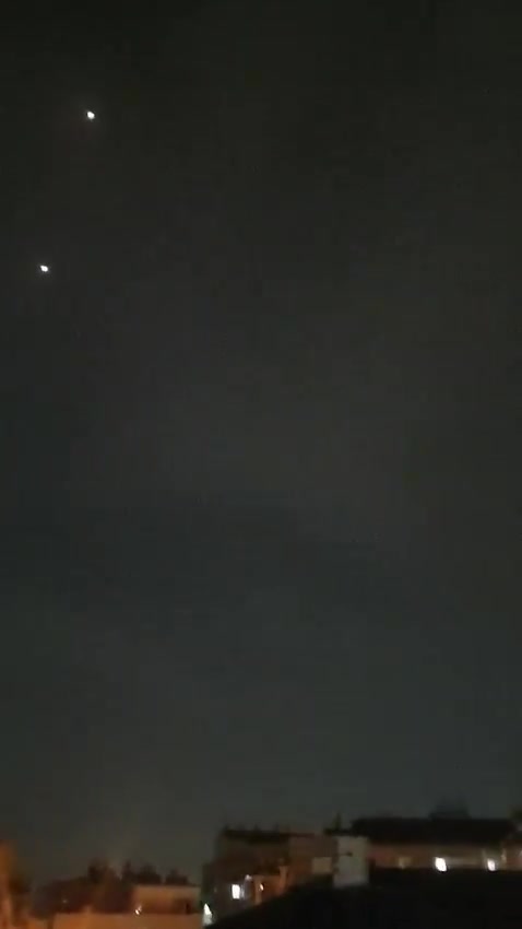 Interceptions in the skies of the central Israel