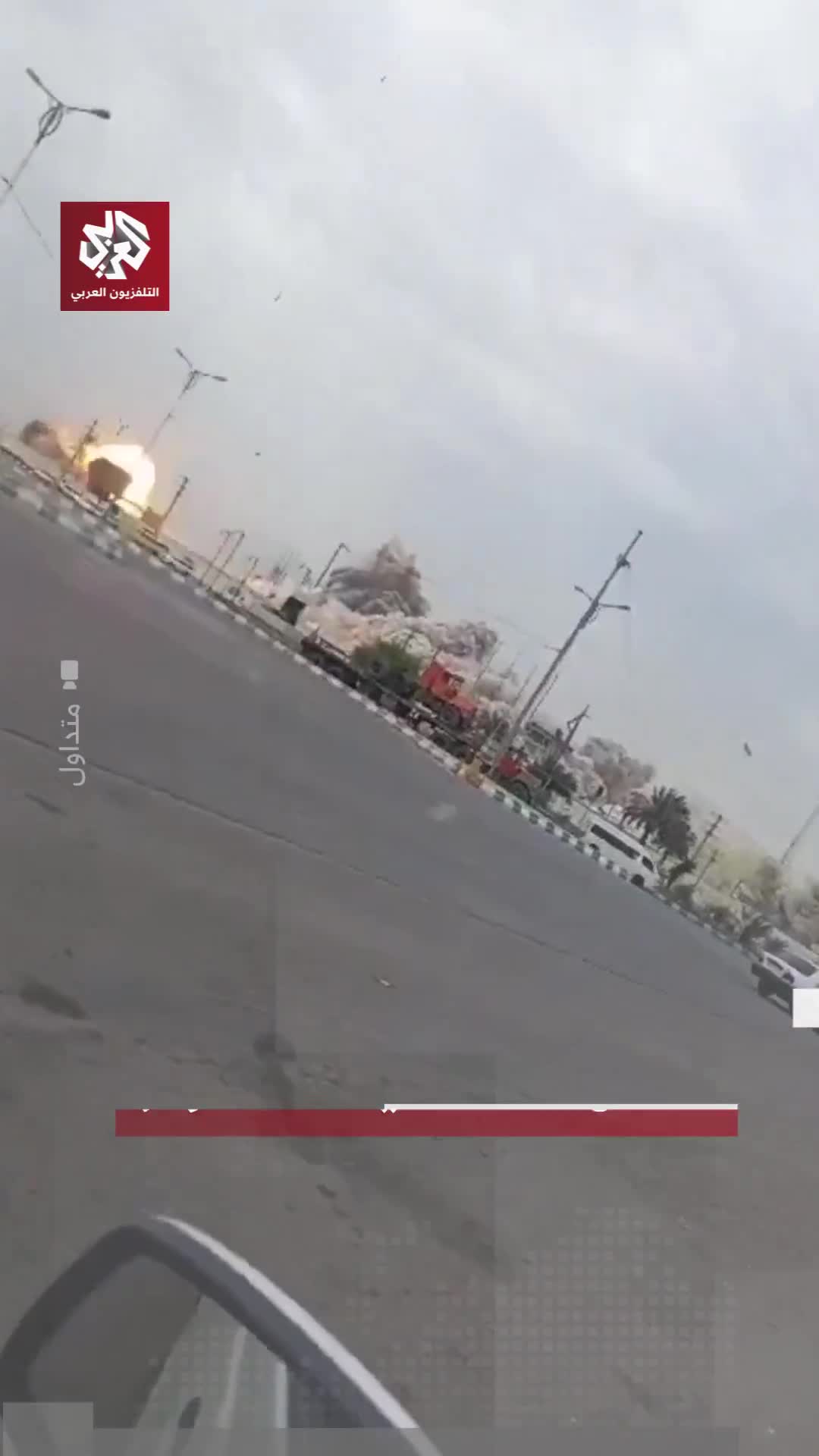 Moments of intense airstrikes targeting sites in the city of Ahvaz in Khuzestan province, southwestern Iran