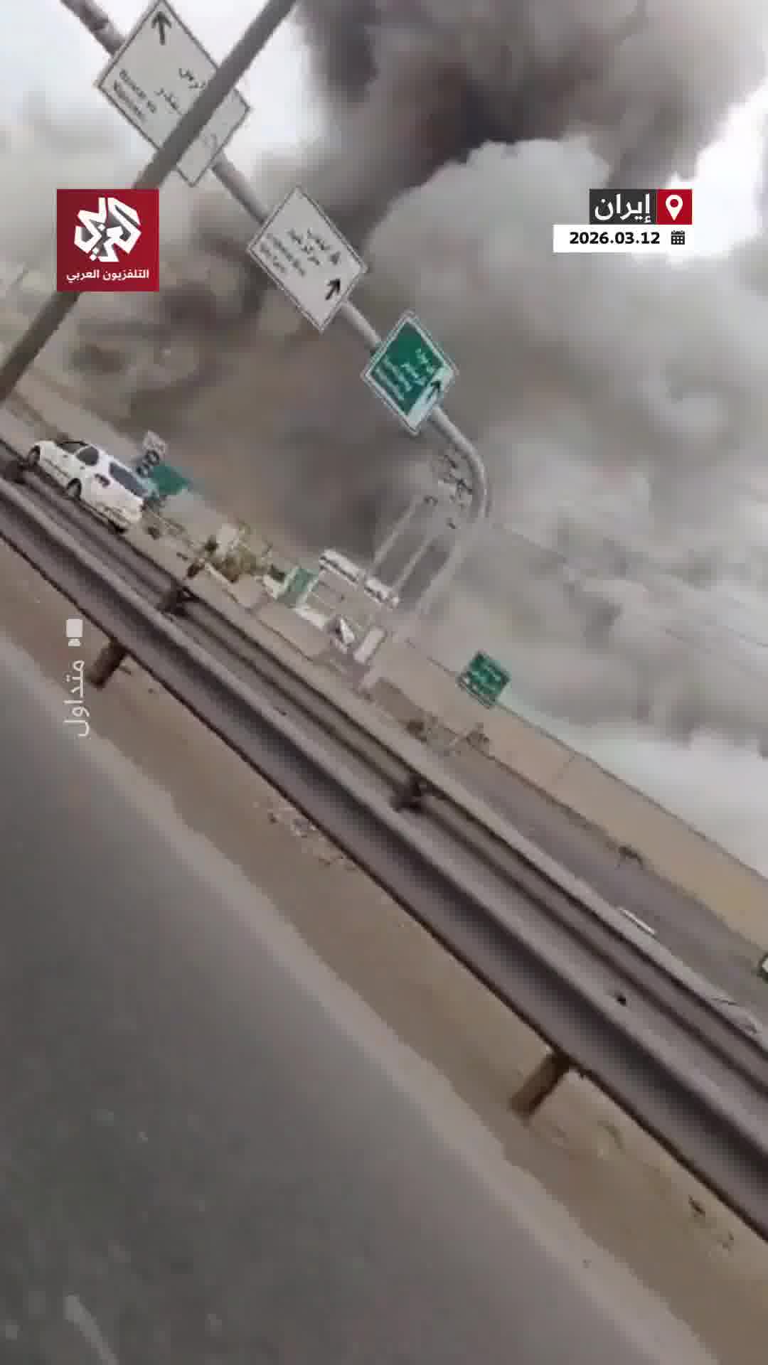 Moments of intense airstrikes targeting sites in the city of Ahvaz in Khuzestan province, southwestern Iran