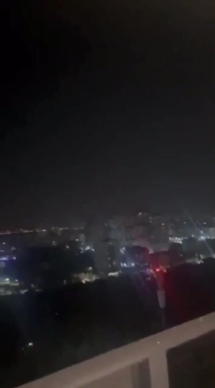 Footage reportedly shows a very close interception of an Iranian missile over Incirlik Air Base in Turkey earlier tonight