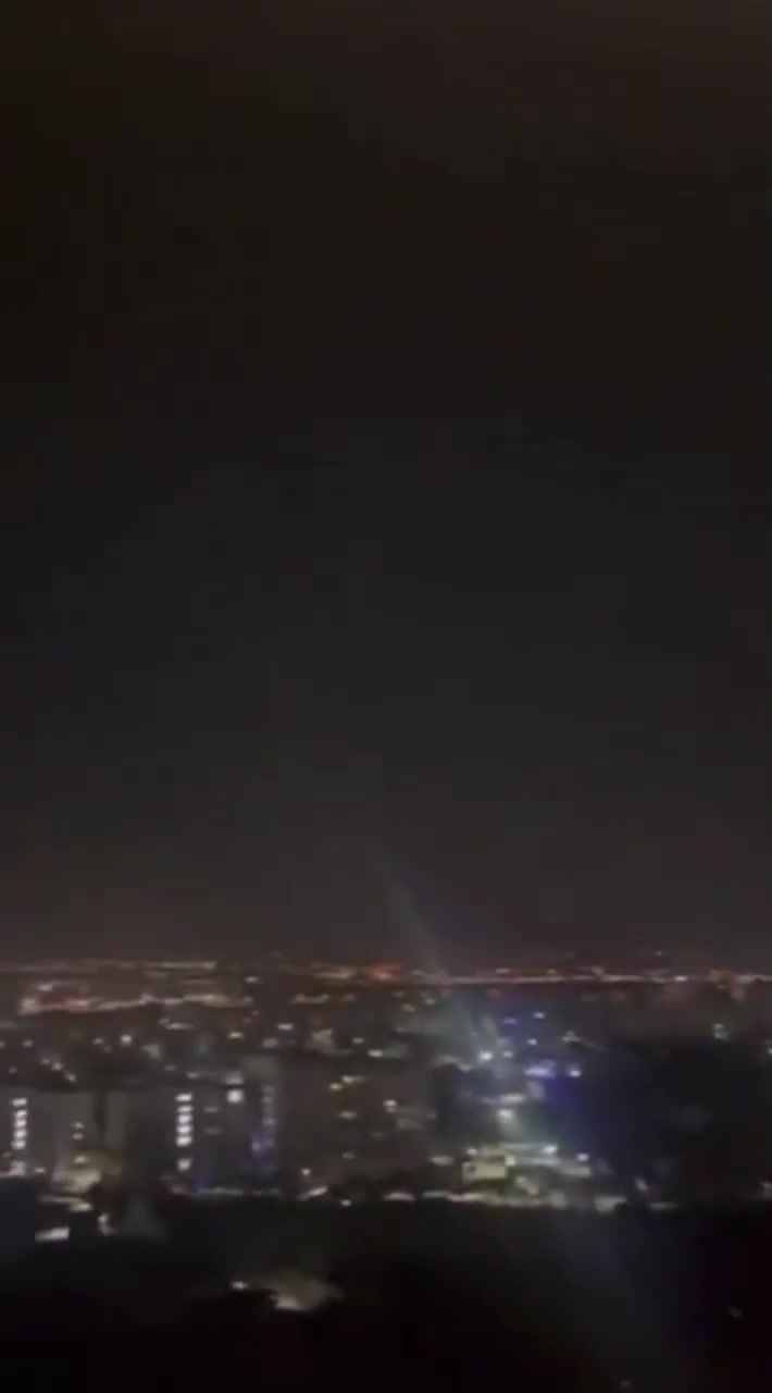 Footage reportedly shows a very close interception of an Iranian missile over Incirlik Air Base in Turkey earlier tonight