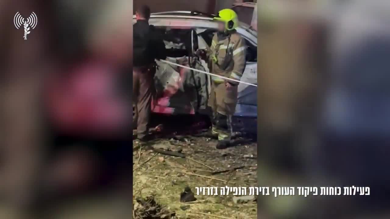 The Israeli army says it is investigating the circumstances of the Iranian ballistic missile impact in the northern town of Zarzir. Home Front Command search and Rescue soldiers are operating at the scene, where nearly 60 people were wounded, mostly lightly