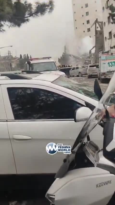 A building on Zarafshan Street in Tehran was completely destroyed in U.S.-Israeli airstrikes