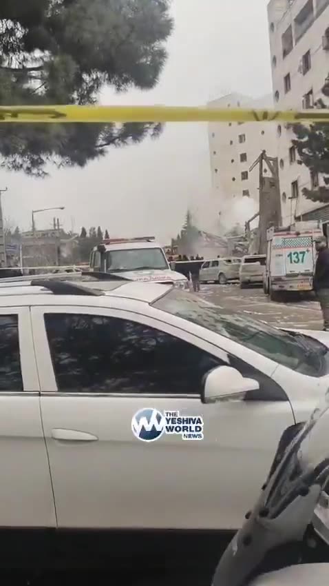 A building on Zarafshan Street in Tehran was completely destroyed in U.S.-Israeli airstrikes