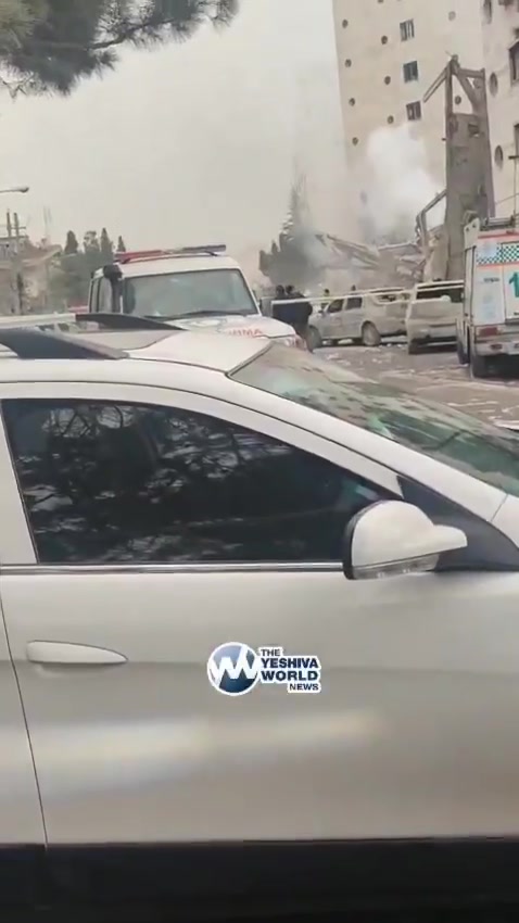 A building on Zarafshan Street in Tehran was completely destroyed in U.S.-Israeli airstrikes