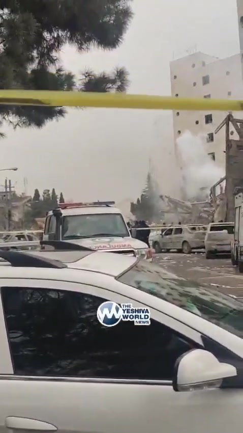 A building on Zarafshan Street in Tehran was completely destroyed in U.S.-Israeli airstrikes