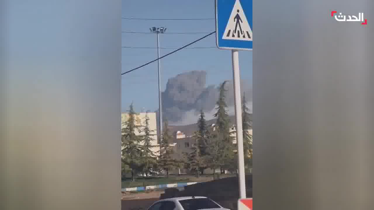 Footage of airstrikes targeting several locations in the Iranian city of Shiraz 