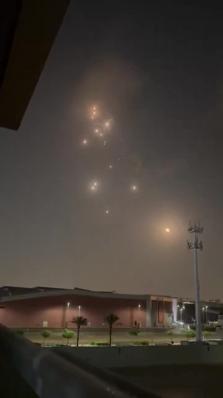 Major Iranian missile/drone raid on Dubai reported moments ago, numerous explosions heard as air defenses engaged incoming missiles