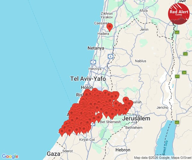 Iranian Ballistic missiles are striking Central and North Israel cities 