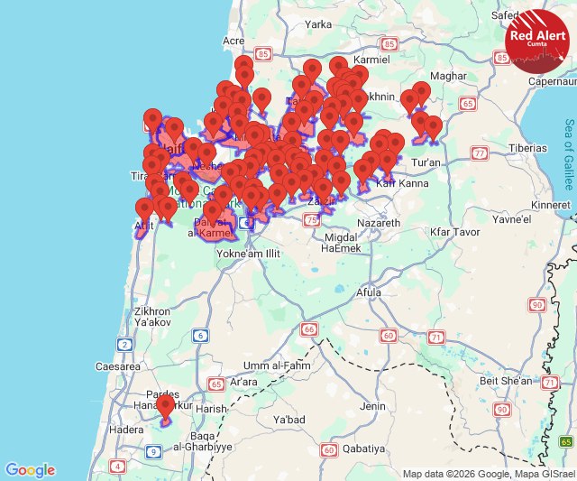Iranian Ballistic missiles are striking Central and North Israel cities 