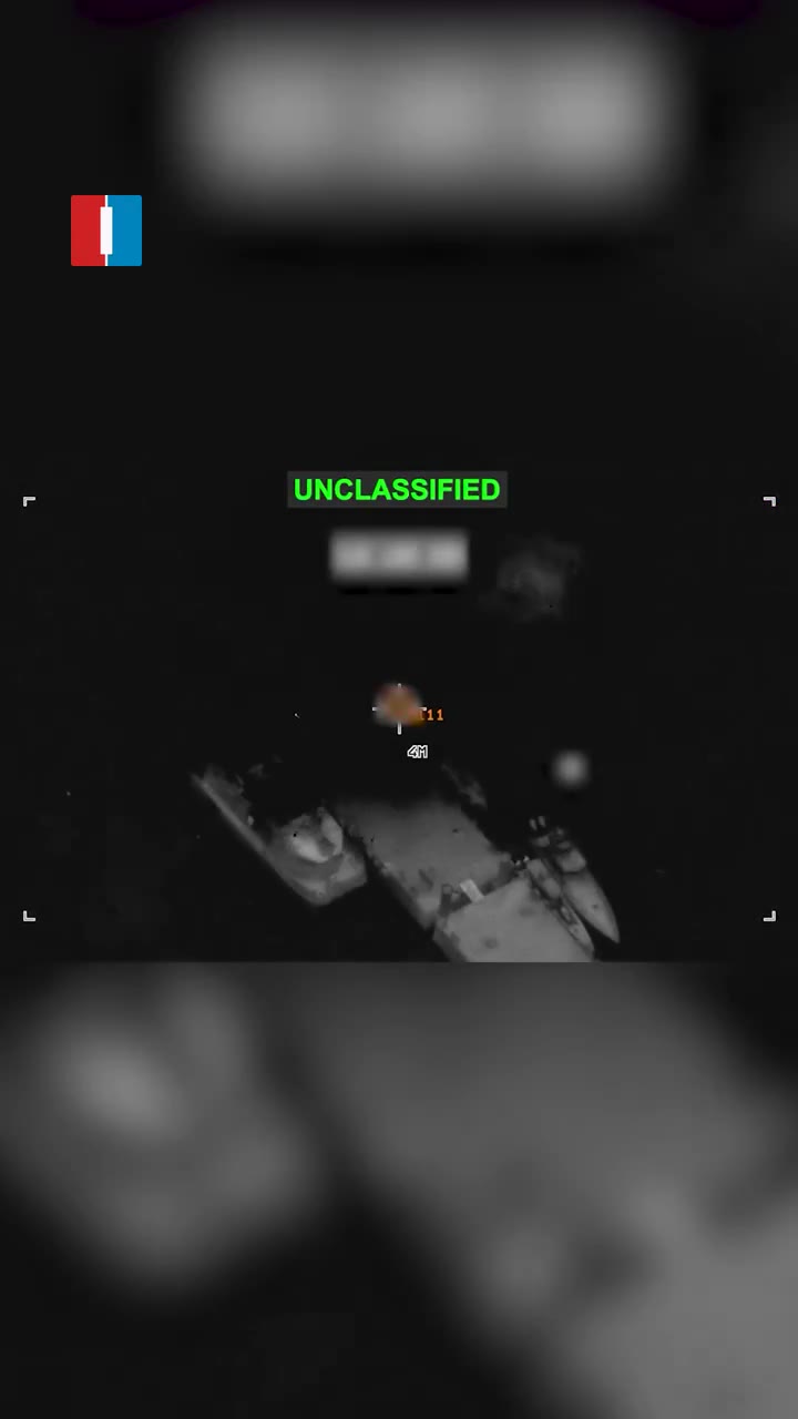 The United States released footage showing airstrikes on Iranian naval targets that it said were threatening international shipping in and near the Strait of Hormuz