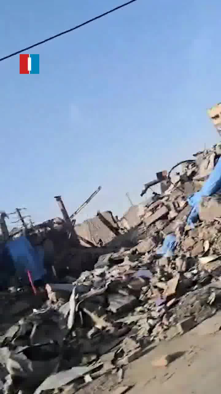 Destroyed buildings were seen in Mohammadshahr in Alborz province after Israeli airstrikes, a video sent to Iran International shows