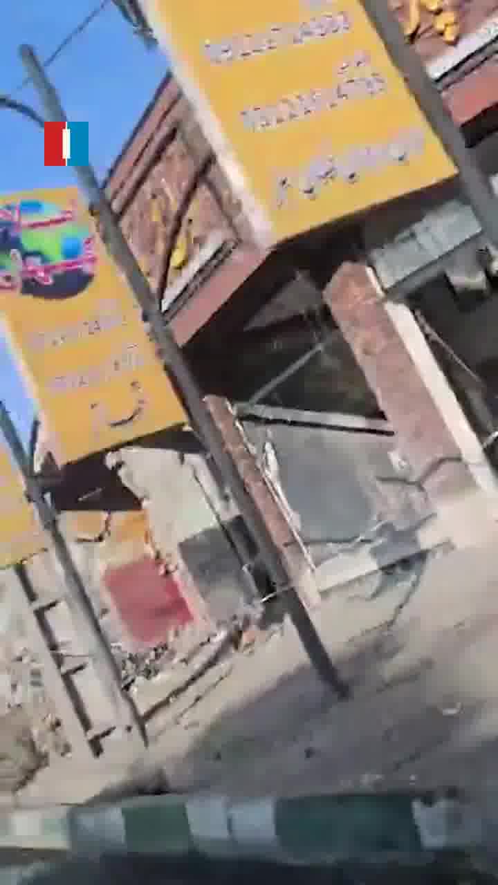 Destroyed buildings were seen in Mohammadshahr in Alborz province after Israeli airstrikes, a video sent to Iran International shows