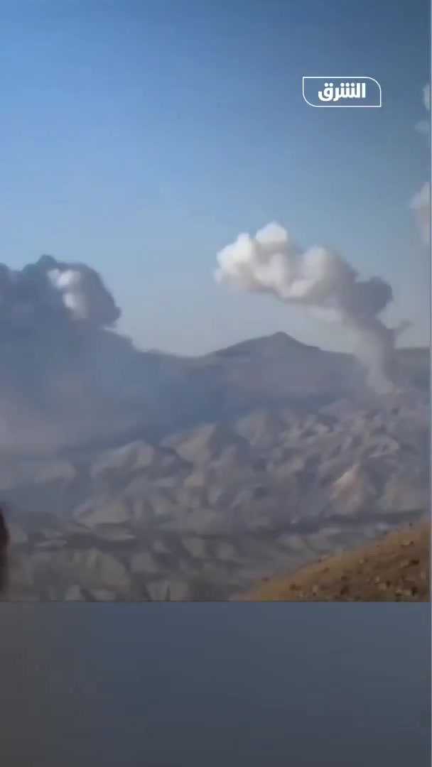 Images circulating online show plumes of smoke rising from the Iranian city of Bushehr after it was hit by airstrikes.