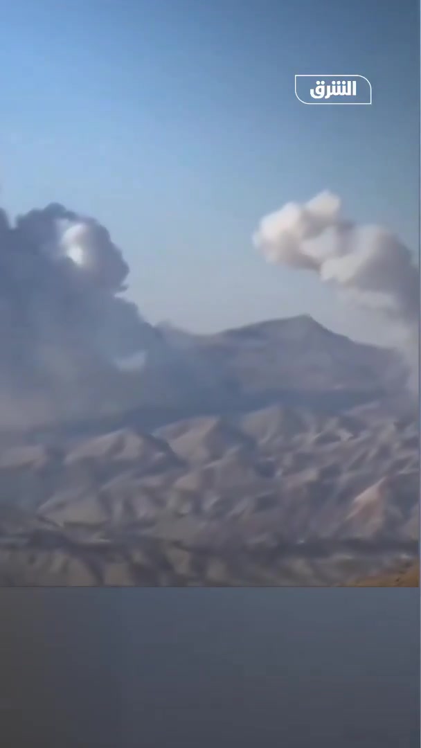 Images circulating online show plumes of smoke rising from the Iranian city of Bushehr after it was hit by airstrikes.