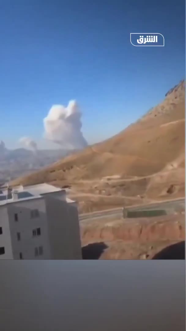 Images circulating online show plumes of smoke rising from the Iranian city of Bushehr after it was hit by airstrikes.