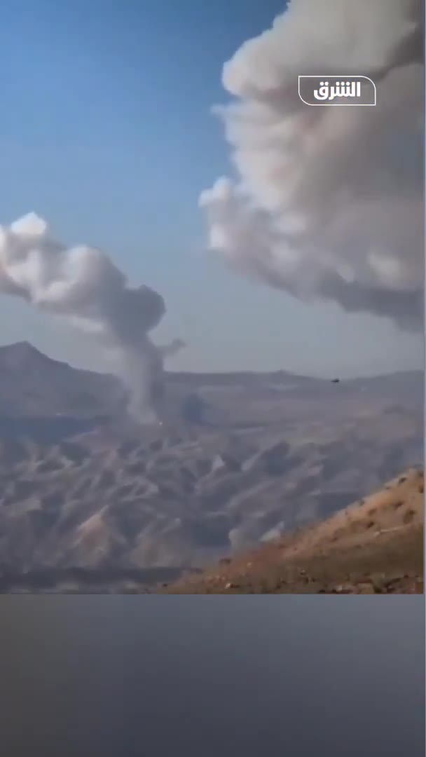 Images circulating online show plumes of smoke rising from the Iranian city of Bushehr after it was hit by airstrikes.