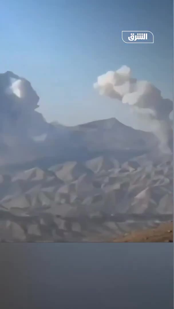 Images circulating online show plumes of smoke rising from the Iranian city of Bushehr after it was hit by airstrikes.