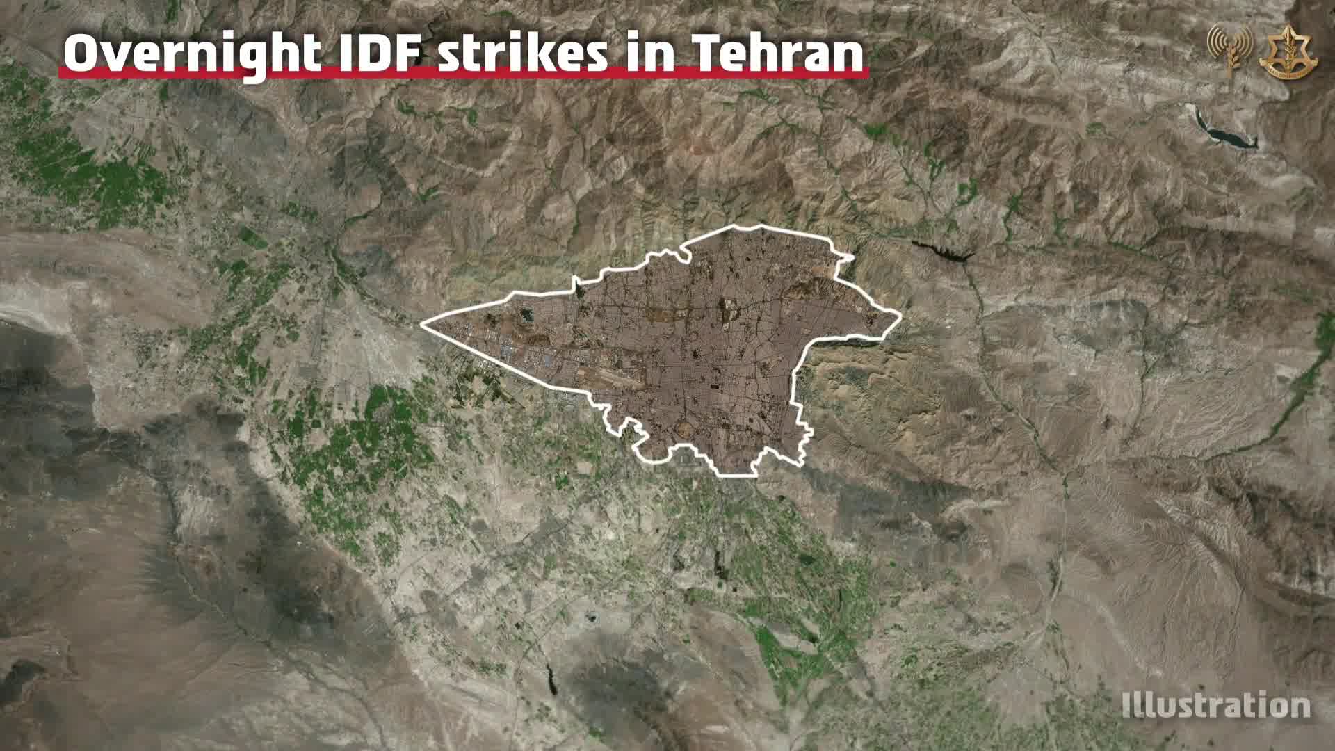 The IDF announced that it carried out a large-scale overnight wave of airstrikes in the Tehran area targeting key Iranian regime military infrastructure. The strikes focused on weapons production and storage facilities, including a Ministry of Defense site, an IRGC Air Force production facility, and a military base used for training and housing missile systems. In addition, Israeli forces targeted intelligence and internal security infrastructure, including a Ministry of Intelligence headquarters and an emergency command center of Iran’s Internal Security Forces.