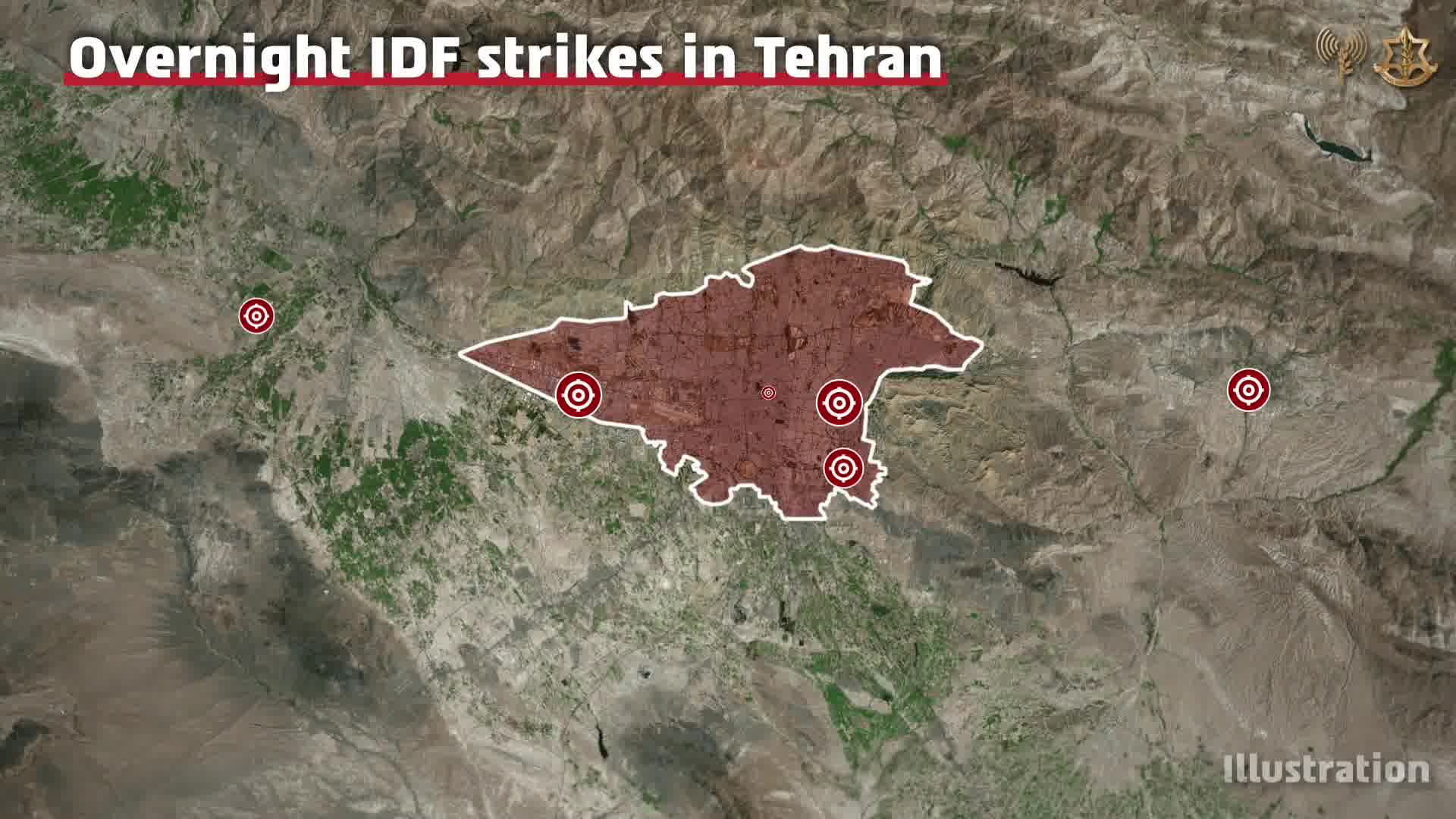 The IDF announced that it carried out a large-scale overnight wave of airstrikes in the Tehran area targeting key Iranian regime military infrastructure. The strikes focused on weapons production and storage facilities, including a Ministry of Defense site, an IRGC Air Force production facility, and a military base used for training and housing missile systems. In addition, Israeli forces targeted intelligence and internal security infrastructure, including a Ministry of Intelligence headquarters and an emergency command center of Iran’s Internal Security Forces.