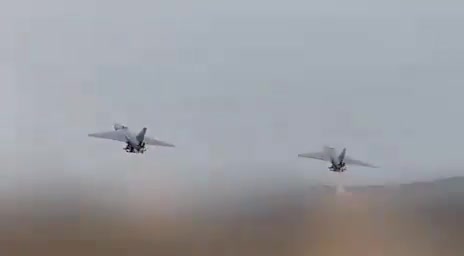 Footage from the Iranian Revolutionary Guard shows drones being launched toward Israel and US bases in the Gulf today.