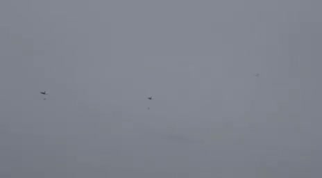 Footage from the Iranian Revolutionary Guard shows drones being launched toward Israel and US bases in the Gulf today.