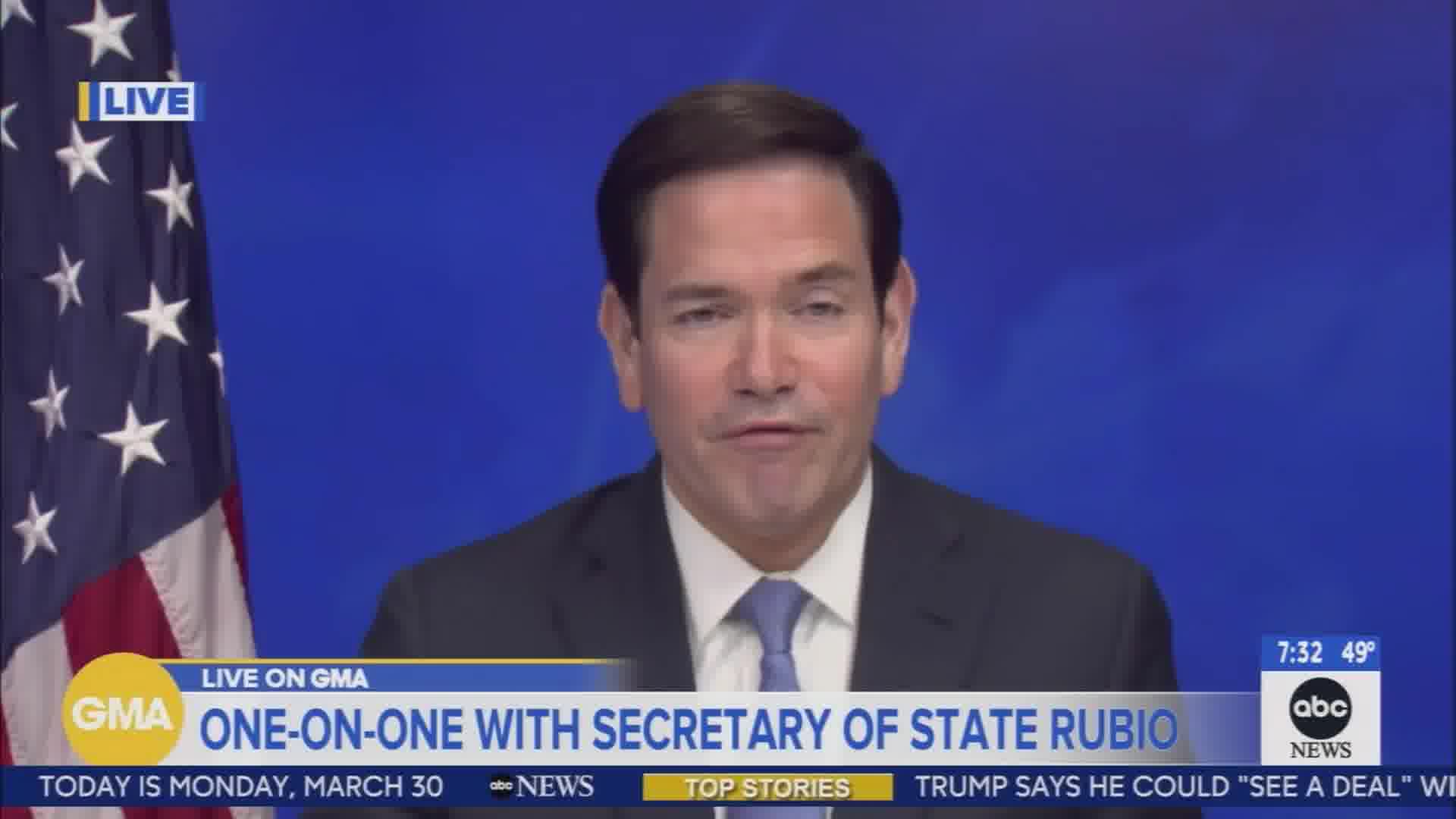 Sec. Rubio: Iran is making threats about controlling the Strait of Hormuz and creating a tolling system. That’s not going to be allowed to happen