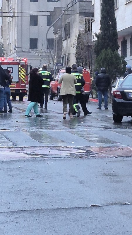 Building targeted on 9th Baluchestan Street, Gisha area in Tehran