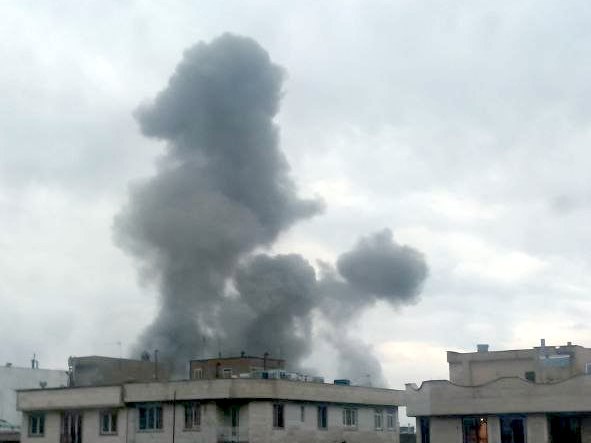 Building targeted on 9th Baluchestan Street, Gisha area in Tehran