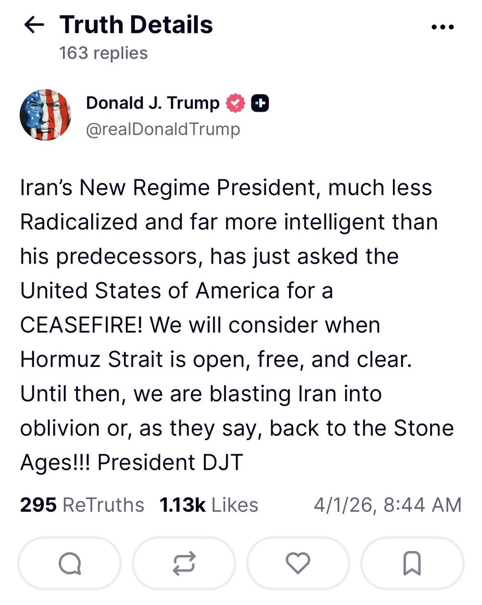 Trump îro sibê îdia kir ku Îranê agirbest xwestiye