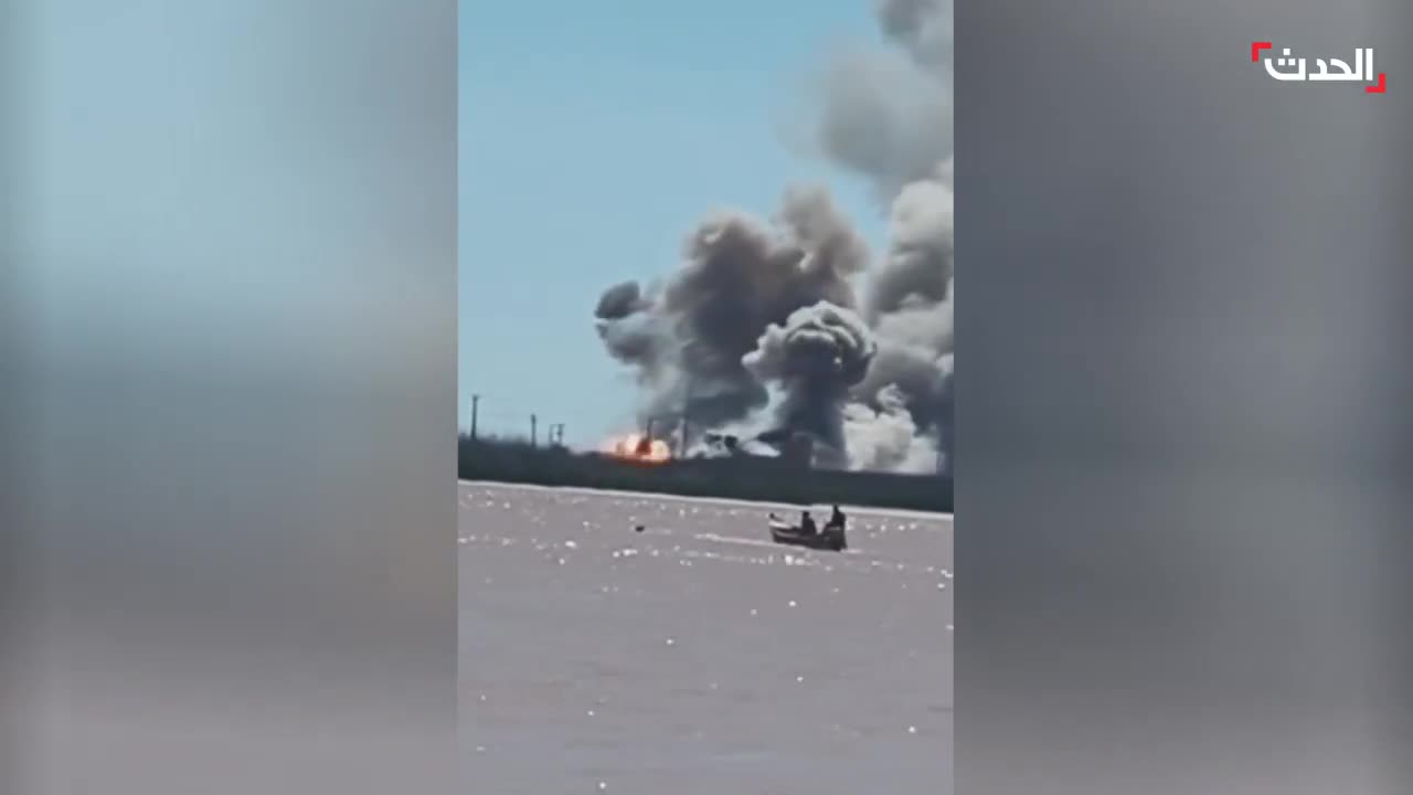 Footage shows the bombing of an Iranian border post opposite the Iraqi city of Faw by Israeli and American airstrikes